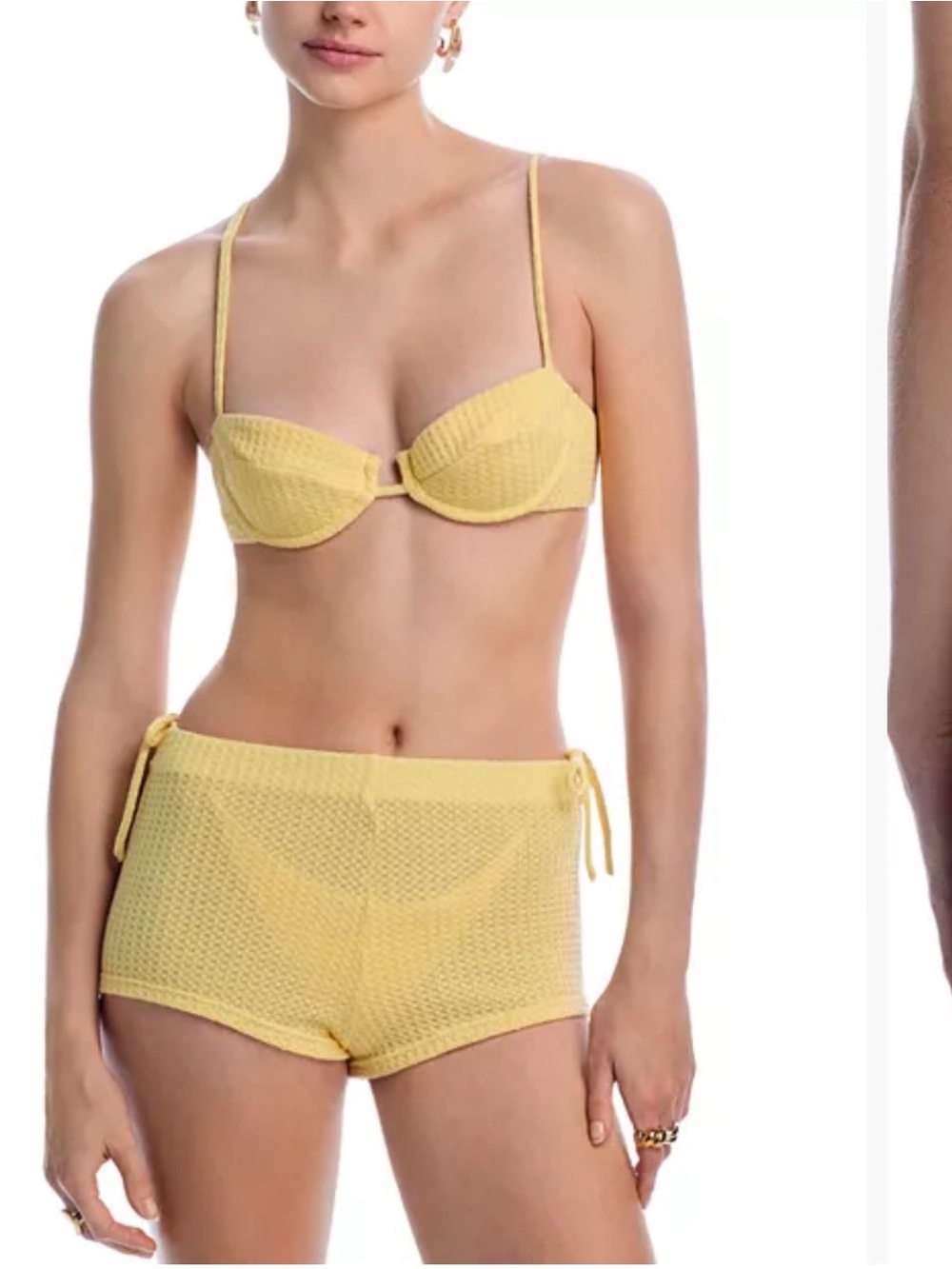 Peixoto Yellow Crochet Bikini Set